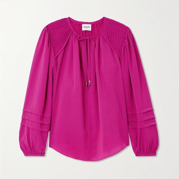 Isabel Marant NWT Lamaya crepe blouse 36 - Picture 2 of 14